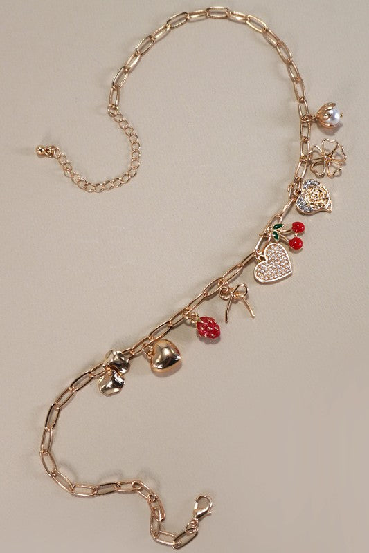 Cherry charm necklace
