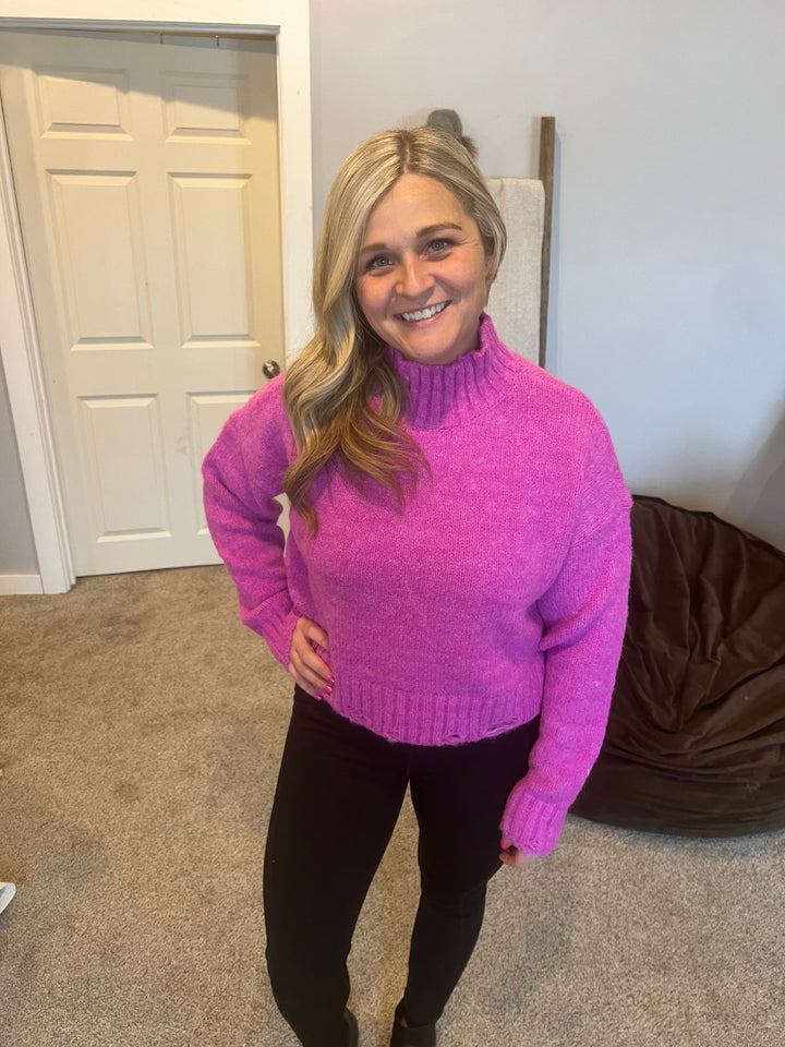 Pink Turtleneck