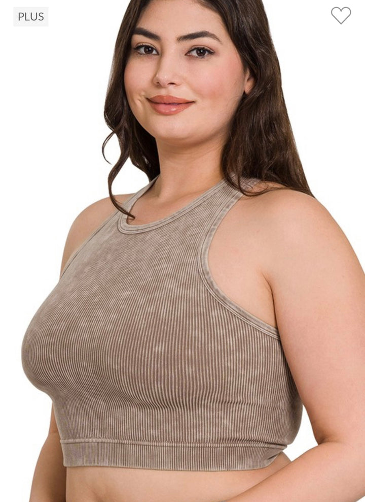 Mocha Ribbed Tank