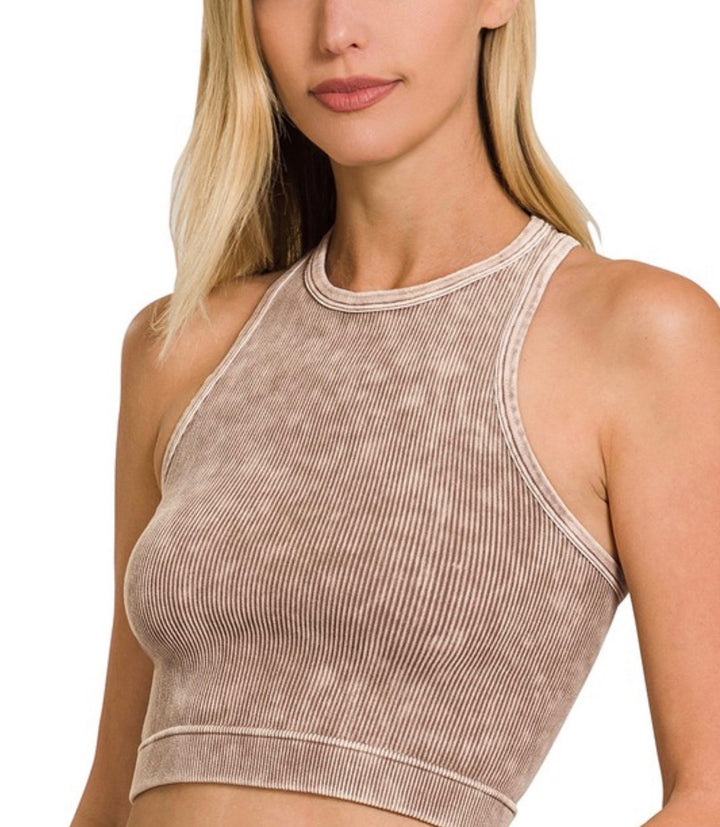 Mocha Ribbed Tank