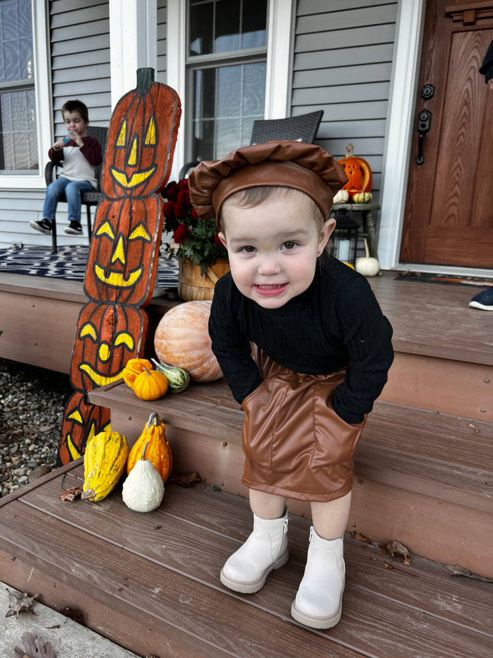 Girls Fall Skirt Outfit