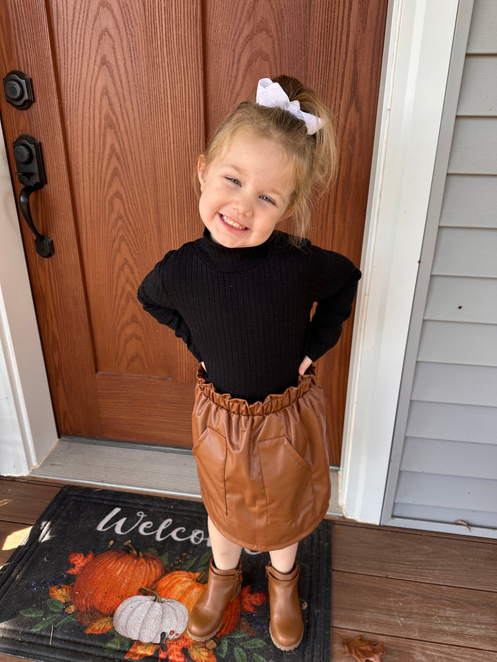 Girls Fall Skirt Outfit