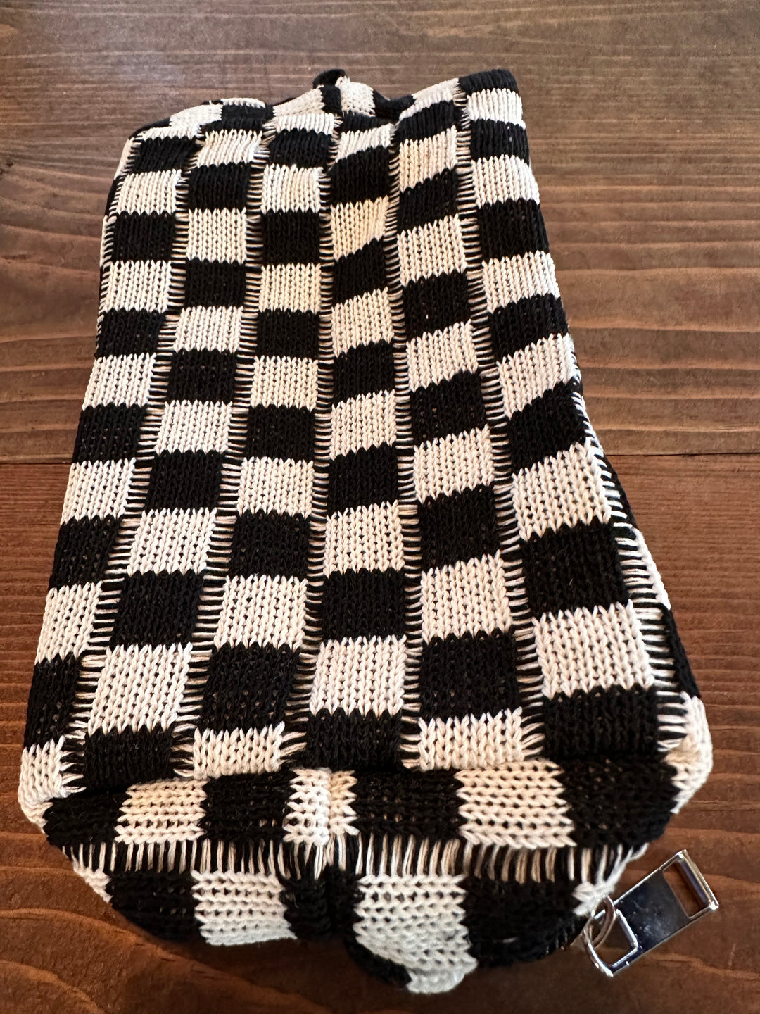 Checkered Make Up Bag