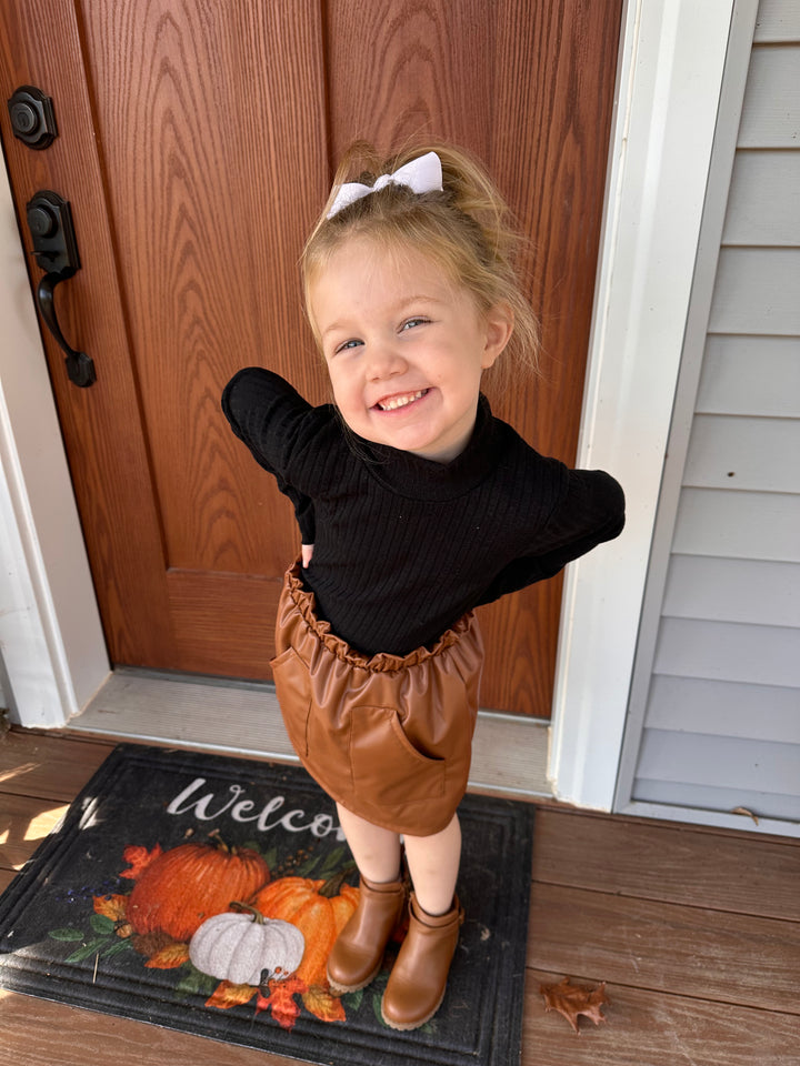 Girls Fall Skirt Outfit